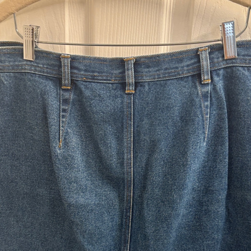 Vintage Classic Bill Blass Blue Denim Skirt - Casual Women's Denim Mini -10 - Picture 6 of 14